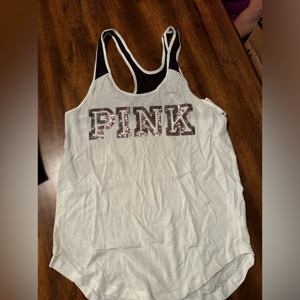 PINK sequin tank top